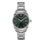 Tissot PR100 34mm T150.210.11.091.00 - bracciale e cassa acciaio - quadrante verde con datario